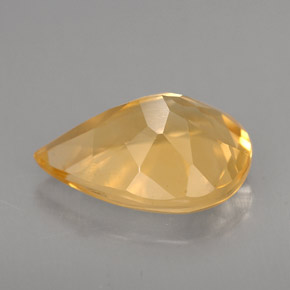 Citrino amarillo natural de 3,40 ct, en forma de pera, VVS