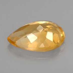 Citrino amarillo natural de 2,63 ct, en forma de pera, VVS