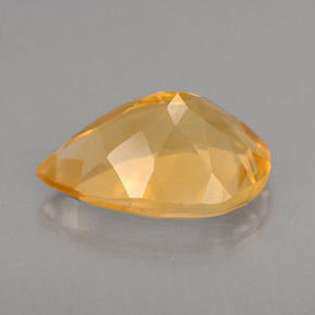 Citrino amarillo natural de 3,24 ct, en forma de pera, VVS