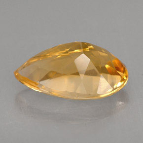 Citrino amarillo natural de 2,52 ct, en forma de pera, VS