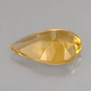 Citrino amarillo natural de 2,31 ct, en forma de pera, VVS