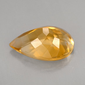 Citrino amarillo natural de 2,53 ct, en forma de pera, VVS