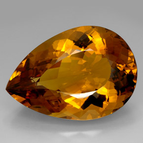 Citrino marrón natural de 361,70 ct, en forma de pera, IF