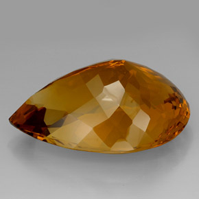Citrino marrón natural de 361,70 ct, en forma de pera, IF