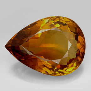 Citrino marrón natural de 205,85 ct, en forma de pera, IF
