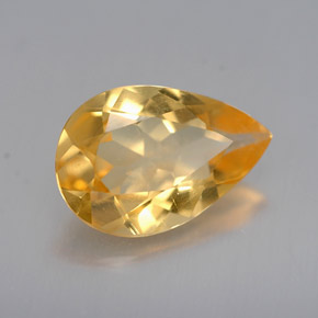 Citrino oro natural de 2,26 ct, en forma de pera, VVS