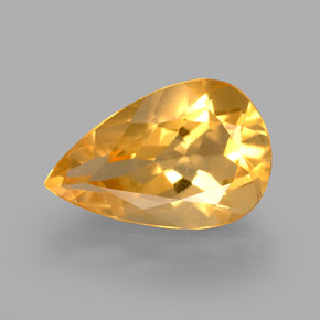 Citrino Dorado amarillo natural de 2.41 ct, En forma de pera, VVS