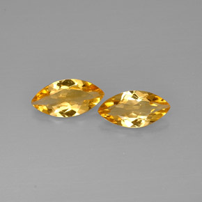 Gemas de citrino amarillo natural de  ct, marquesa, VVS