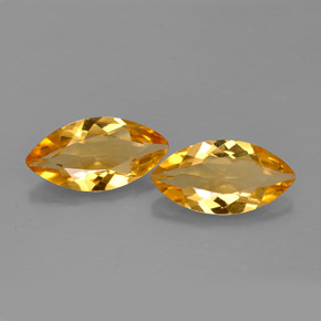Gemas de citrino amarillo natural de  ct, marquesa, VVS