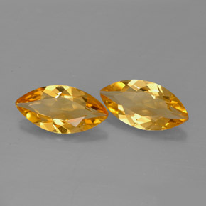Gemas de citrino amarillo natural de  ct, marquesa, VVS