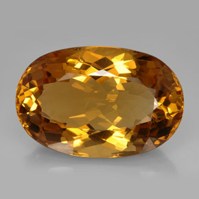 Citrino marrón natural de 195,95 ct, corte óvalo, IF