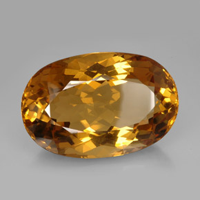 Citrino marrón natural de 195,95 ct, corte óvalo, IF