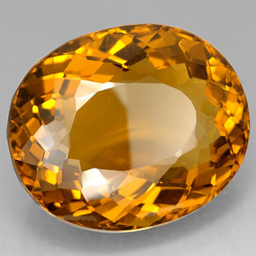Citrino Coñac natural de 156.40 ct, Corte Óvalo, IF