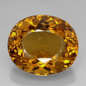Citrino marrón natural de 134,85 ct, corte óvalo, IF