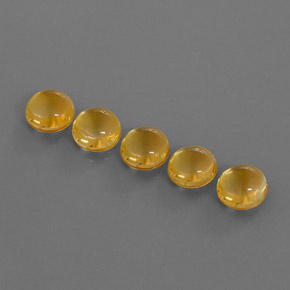Gemas de citrino oro natural de  ct, corte redondo, transparente