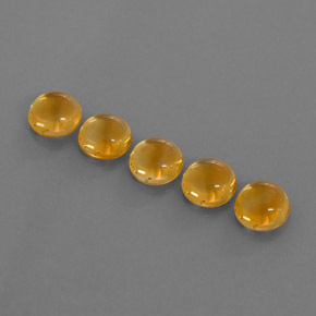 Gemas de citrino oro natural de  ct, corte redondo, transparente