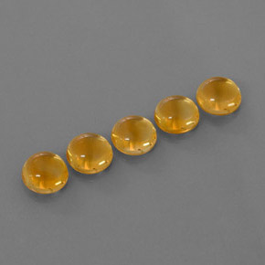 Gemas de citrino oro natural de  ct, corte redondo, transparente