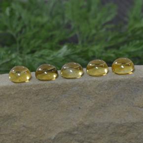 Gemas de citrino amarillo natural de 11,14 ct, corte redondo, transparente