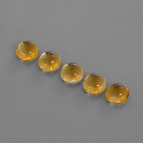 Gemas de citrino oro natural de  ct, corte redondo, transparente
