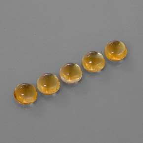Gemas de citrino oro natural de  ct, corte redondo, transparente