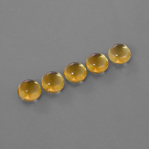 Gemas de citrino oro natural de  ct, corte redondo, transparente