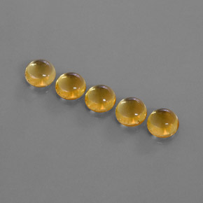 Gemas de citrino oro natural de  ct, corte redondo, transparente
