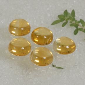 Gemas de citrino amarillo natural de 10,14 ct, corte redondo, transparente