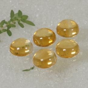 Gemas de citrino amarillo natural de 10,14 ct, corte redondo, transparente