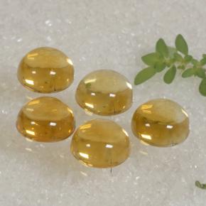 Gemas de citrino dorado natural de 10,94 ct, corte redondo, transparente