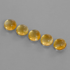 Gemas de citrino oro natural de  ct, corte redondo, transparente