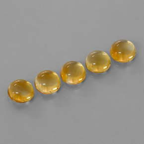 Gemas de citrino oro natural de  ct, corte redondo, transparente