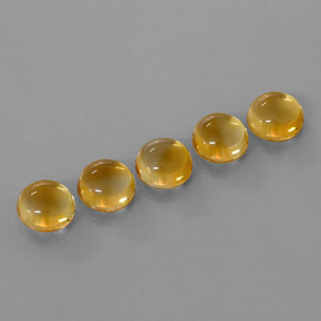 Gemas de citrino dorado natural de 10,64 ct, corte redondo, transparente
