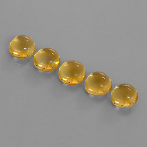 Gemas de citrino oro natural de  ct, corte redondo, transparente
