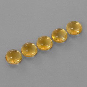 Gemas de citrino oro natural de  ct, corte redondo, transparente