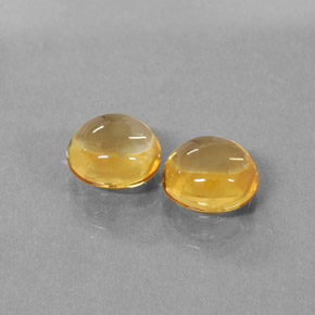 Gemas de citrino amarillo natural de  ct, corte redondo, transparente