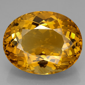 Citrino amarillo natural de 126,20 ct, corte óvalo, VVS