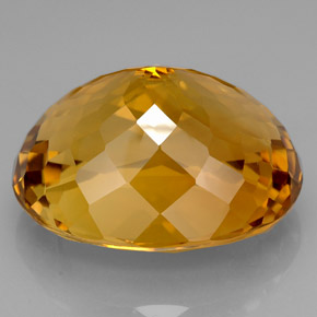 Citrino amarillo natural de 126,20 ct, corte óvalo, VVS