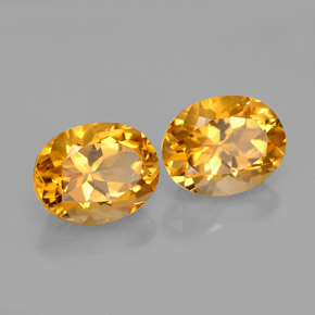 Gemas de citrino amarillo natural de  ct, corte óvalo, VVS-VS
