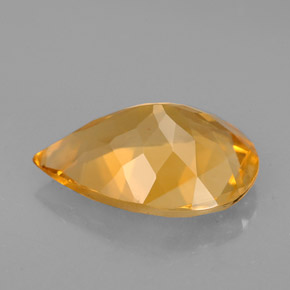 Citrino amarillo natural de 3,05 ct, en forma de pera, VVS