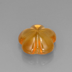 Citrino amarillo natural de 5,39 ct, corte flor, transparente