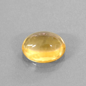 Citrino amarillo natural de 3,24 ct, corte óvalo, transparente