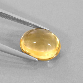 Citrino amarillo natural de 3,24 ct, corte óvalo, transparente