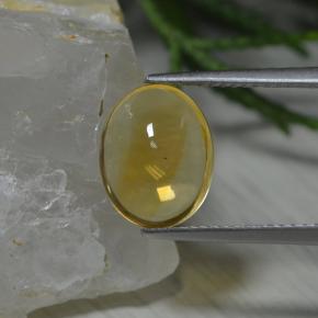 Citrino amarillo natural de 2,63 ct, corte óvalo, transparente