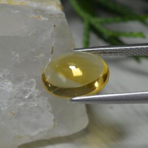Citrino amarillo natural de 2,63 ct, corte óvalo, transparente