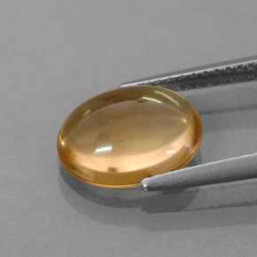 Citrino amarillo natural de 2,44 ct, corte óvalo, transparente