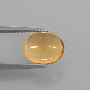 Citrino amarillo natural de 2,66 ct, corte óvalo, transparente