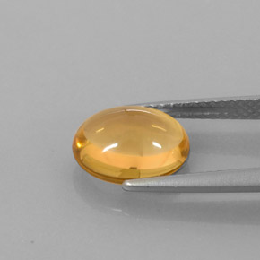 Citrino amarillo natural de 2,66 ct, corte óvalo, transparente