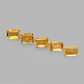 Gemas de citrino oro natural de  ct, corte esmeralda, VVS-VS