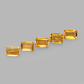 Gemas de citrino oro natural de  ct, corte esmeralda, VVS-VS