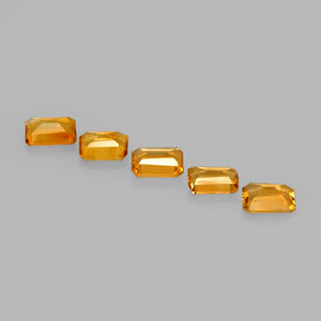 Gemas de citrino oro natural de  ct, corte esmeralda, VVS-VS